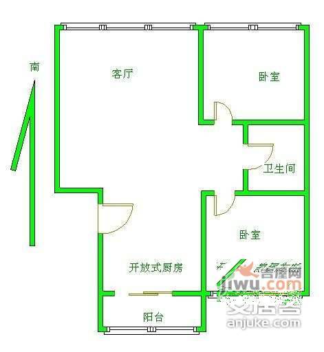 枣园东里2室1厅1卫140㎡户型图