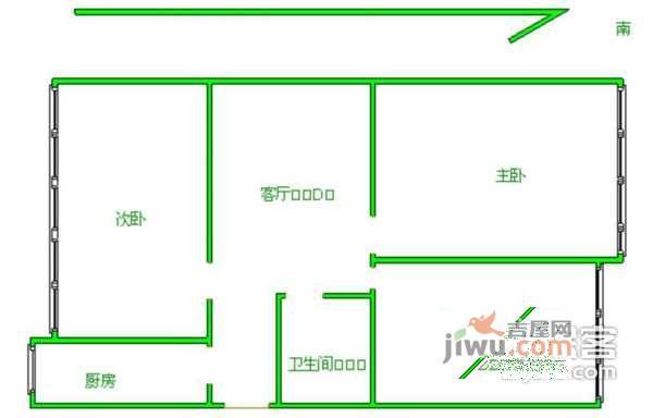 枣园东里3室1厅1卫110㎡户型图