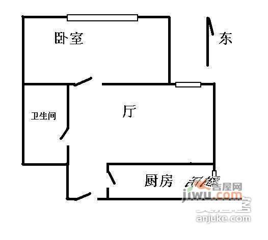 慧时欣园1室1厅1卫73㎡户型图