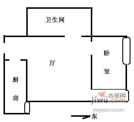 慧时欣园1室1厅1卫73㎡户型图