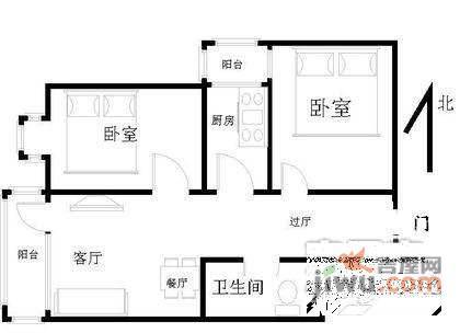 金晖嘉园2室2厅2卫101㎡户型图