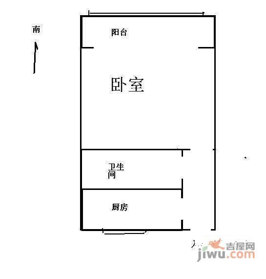 金晖嘉园1室1厅1卫78㎡户型图