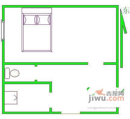 北礼士路小区1室1厅1卫60㎡户型图