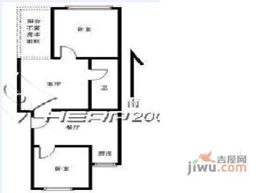 紫芳园2室1厅1卫124㎡户型图