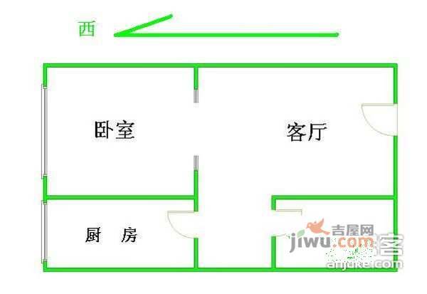 清枫华景园1室1厅1卫85㎡户型图