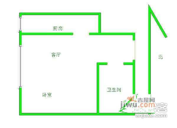 苏荷时代1室0厅1卫49㎡户型图