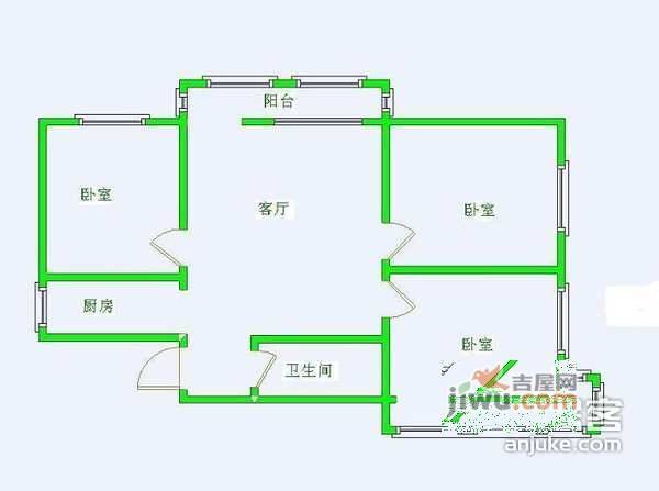 安慧里3室1厅1卫235㎡户型图