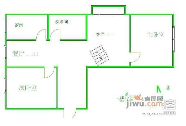 安慧里2室1厅1卫80㎡户型图