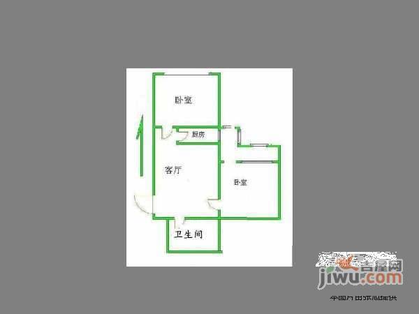 安慧里2室1厅1卫80㎡户型图