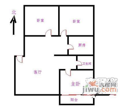 兴海园3室2厅1卫123㎡户型图