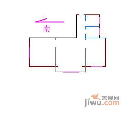 六合园2室1厅1卫80㎡户型图