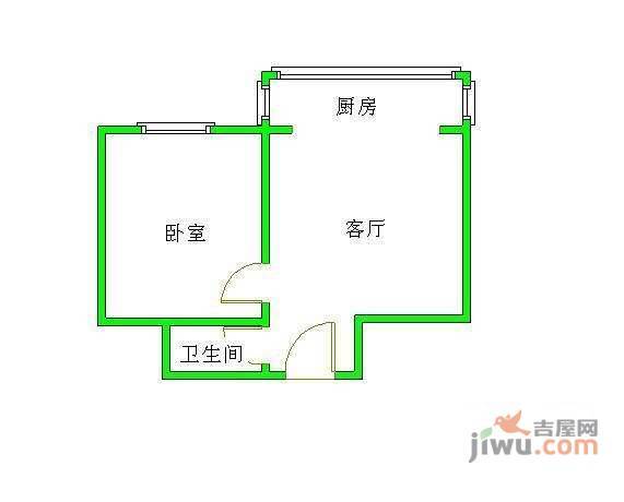 安翔里1室1厅1卫84㎡户型图