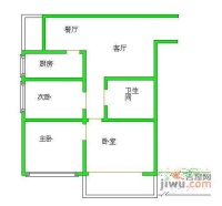 世安家园3室2厅1卫108㎡户型图