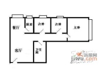 世安家园3室1厅1卫108㎡户型图