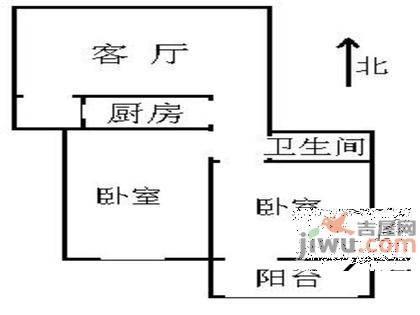 世安家园2室1厅1卫91㎡户型图