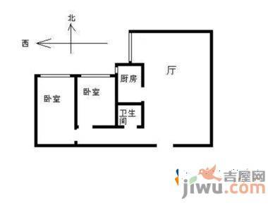 左安浦园2室1厅1卫68㎡户型图