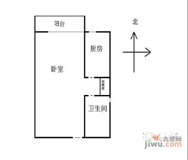 左安浦园1室0厅1卫54㎡户型图