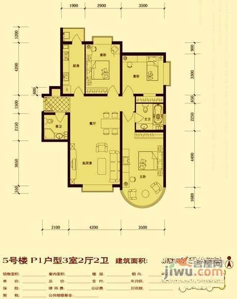 鹿港嘉苑3室2厅2卫230㎡户型图