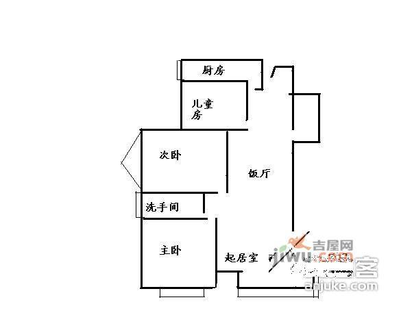 鹿港嘉苑2室1厅1卫110㎡户型图