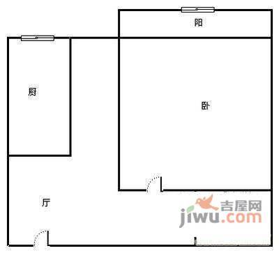 中国科学院黄庄小区1室1厅1卫47㎡户型图