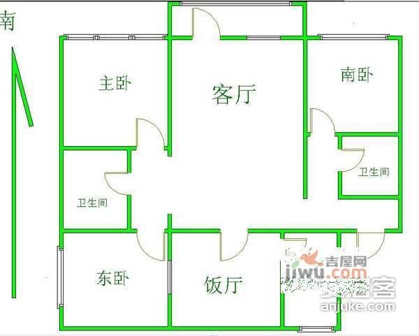 丰汇园小区3室2厅2卫231㎡户型图