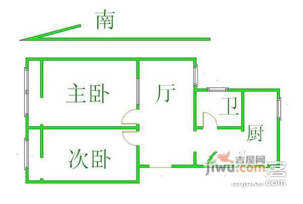 丰汇园小区2室1厅1卫110㎡户型图