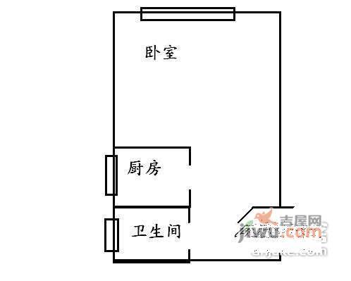 丰汇园小区1室1厅1卫57㎡户型图