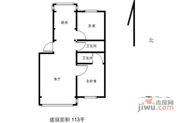 天通苑老四区2室1厅1卫136㎡户型图