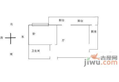 马甸经典家园1室1厅1卫65㎡户型图