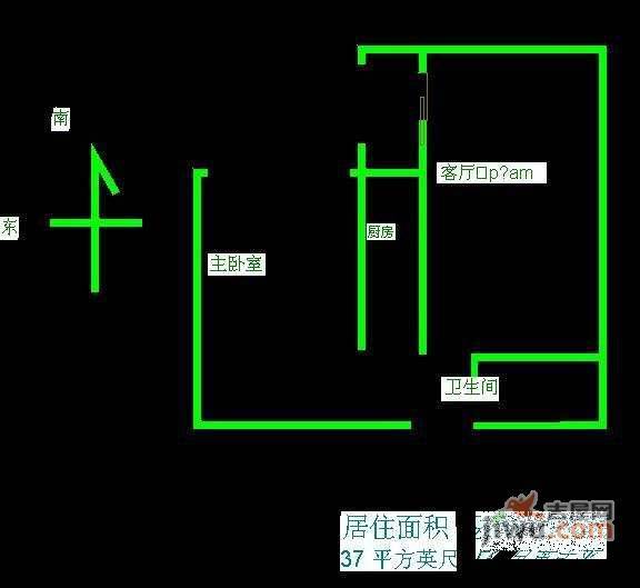 马甸经典家园1室1厅1卫65㎡户型图