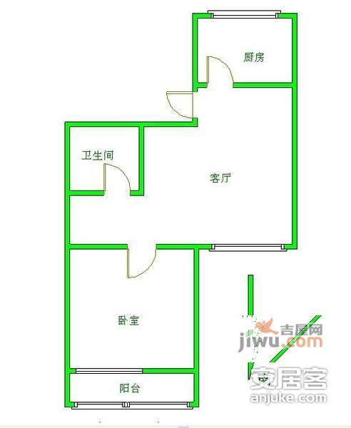 南新园小区1室1厅1卫84㎡户型图