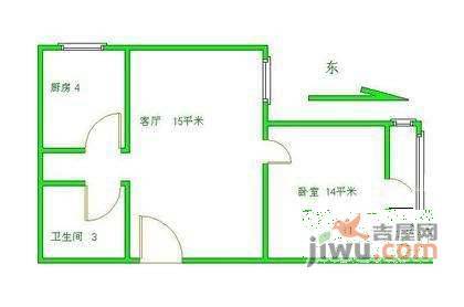 南新园小区1室1厅1卫84㎡户型图