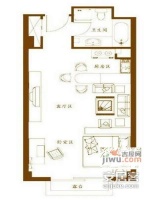 珠江罗马嘉园西区1室1厅1卫70㎡户型图