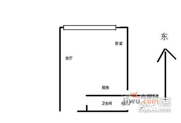 大河庄苑1室1厅1卫73㎡户型图