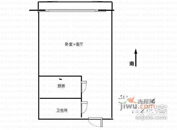 大河庄苑1室1厅1卫73㎡户型图