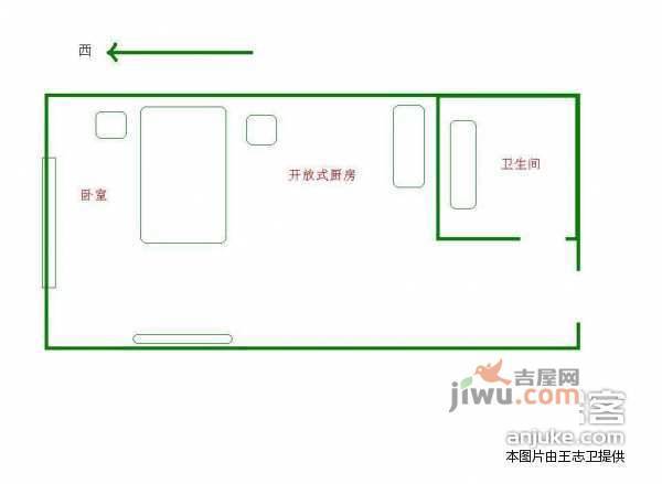 大河庄苑1室1厅1卫73㎡户型图