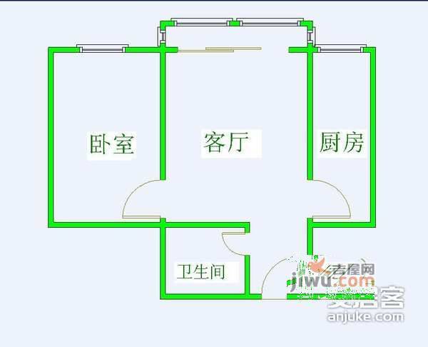 雍景四季1室1厅1卫830㎡户型图