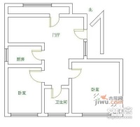 富莱茵花园2室1厅1卫户型图