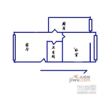 建东苑1室1厅1卫户型图