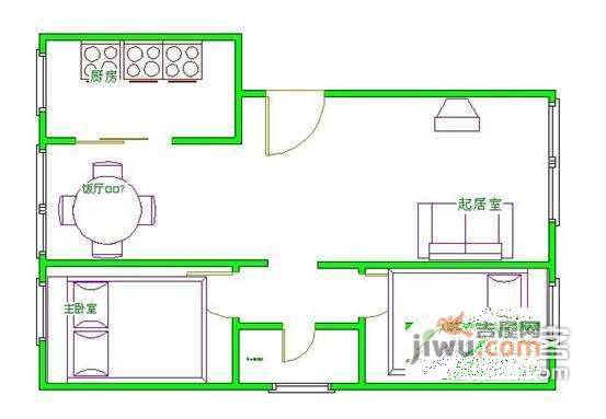 建东苑2室2厅2卫112㎡户型图