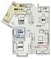 宝星园2室2厅2卫125㎡户型图