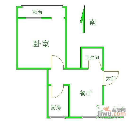 天天家园1室1厅1卫115㎡户型图