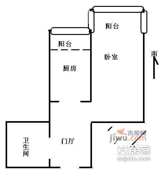 天天家园2室1厅1卫103㎡户型图