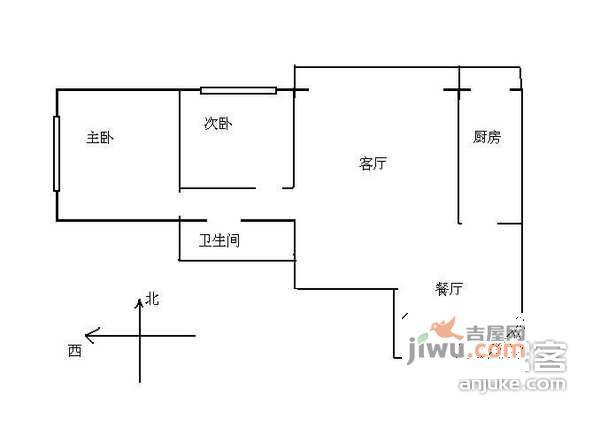 天天家园2室1厅1卫103㎡户型图