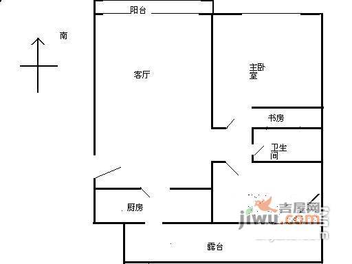 天天家园2室1厅1卫103㎡户型图