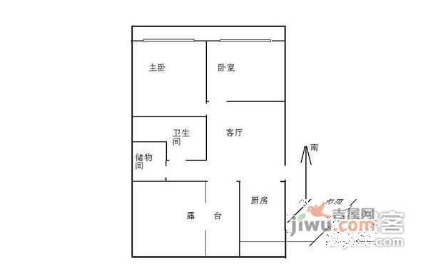 天天家园2室1厅1卫103㎡户型图