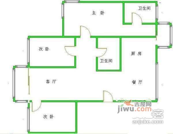 大西洋新城3室2厅2卫185㎡户型图