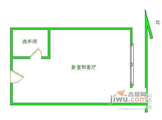 旭辉奥都1室0厅1卫67㎡户型图