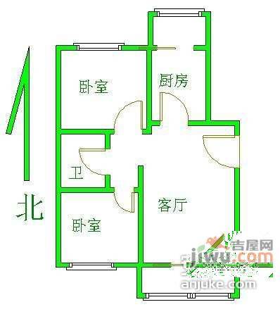 和谐家园2室1厅1卫99㎡户型图