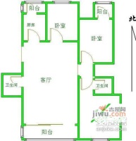 龙锦苑东二区3室1厅2卫125㎡户型图